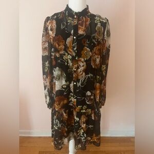 Julia Jordan long sleeved button down dress